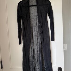 Maeve black long cardigan